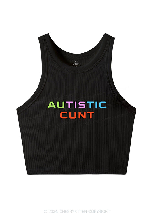 Autistic Cxxt Y2K Crop Tank Top Cherrykitten