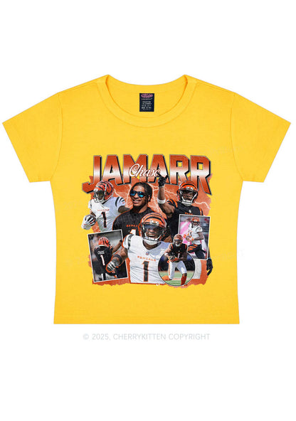 Orange Jamarr Y2K Super Bowl Baby Tee Cherrykitten