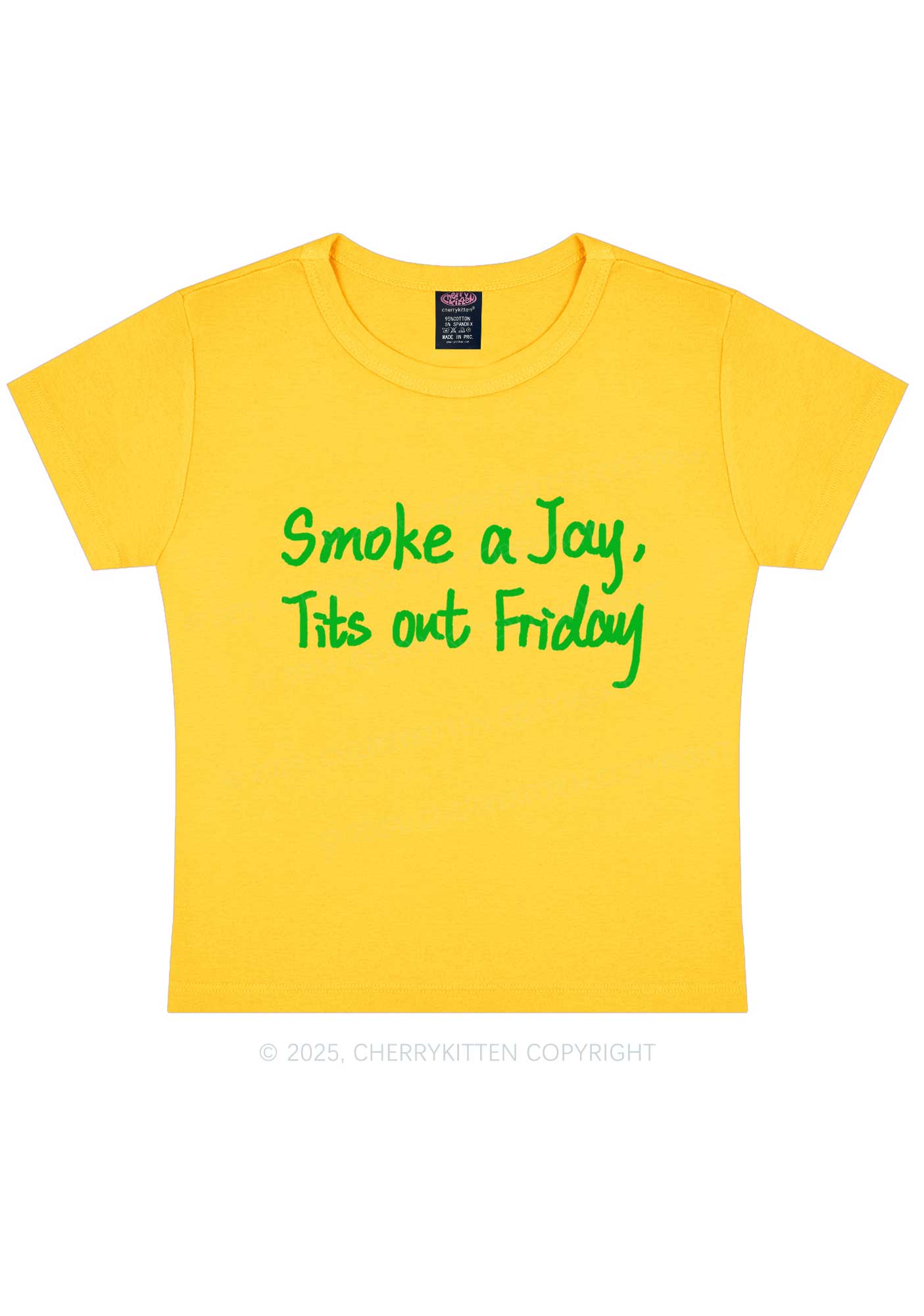 Smoke A Jay Y2K Baby Tee Cherrykitten