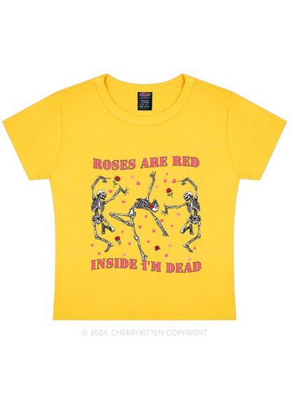 Inside Im Dead Y2K Valentine's Day Baby Tee Cherrykitten