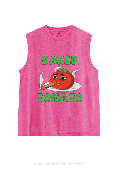 Baked Tomato Y2K Washed Tank Cherrykitten