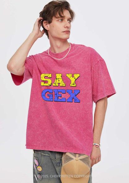 Say Gex Y2K Washed Tee Cherrykitten