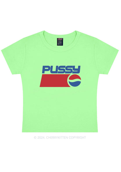 Red Blue Puxxy Y2K Baby Tee Cherrykitten