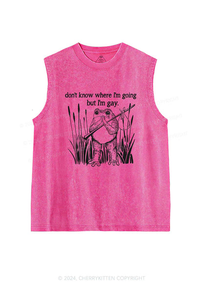 But I Am Gay Y2K Washed Tank Cherrykitten