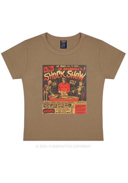 Halloween Shock Show Y2K Baby Tee Cherrykitten