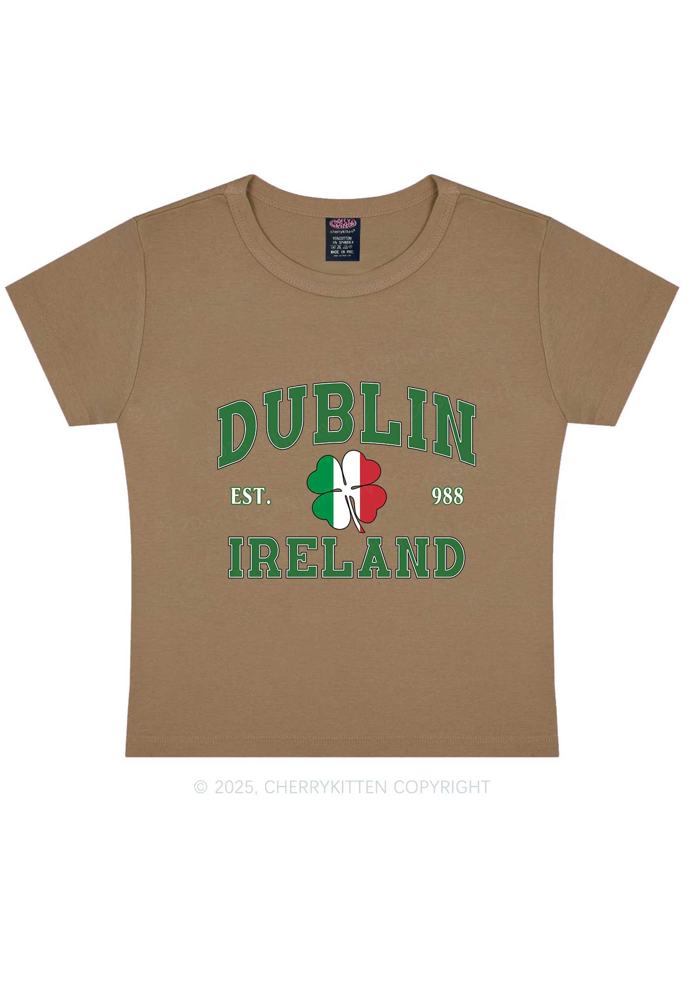 Dublin Ireland St Patricks Y2K Baby Tee Cherrykitten