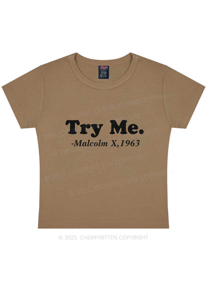 Try Me Y2K Baby Tee Cherrykitten