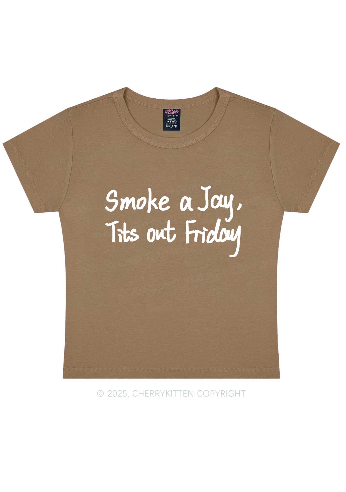 Smoke A Jay Y2K Baby Tee Cherrykitten