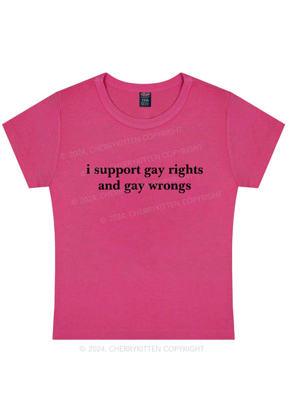 Support Gay Rights Y2K Baby Tee Cherrykitten