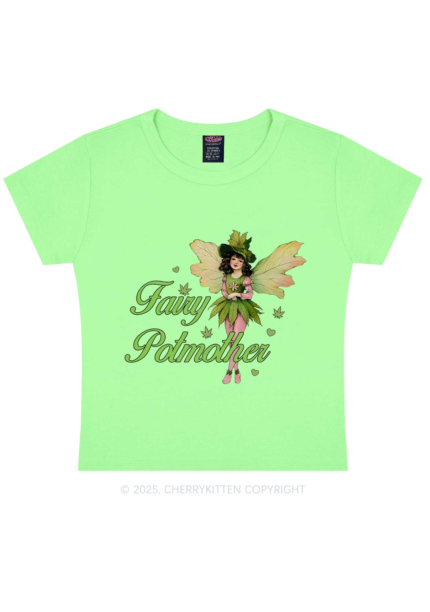 Fairy Potmother Y2K Baby Tee Cherrykitten