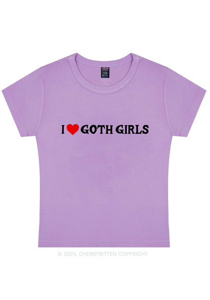 I Love Goth Girls Y2K Baby Tee Cherrykitten