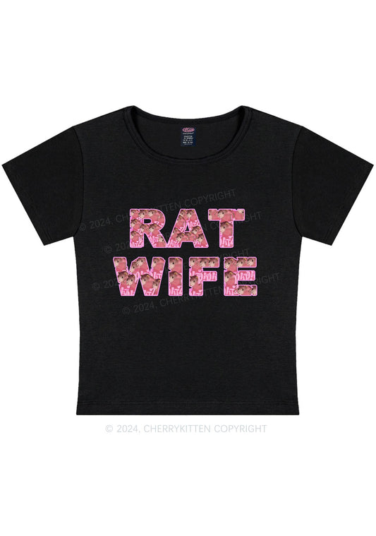 Rat Wife Y2K Baby Tee Cherrykitten