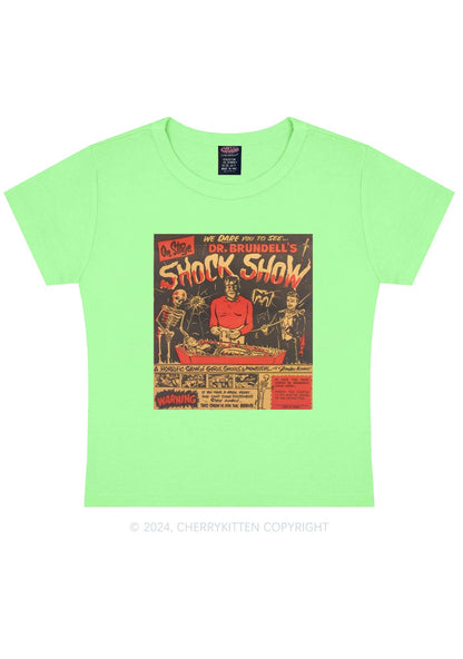 Halloween Shock Show Y2K Baby Tee Cherrykitten