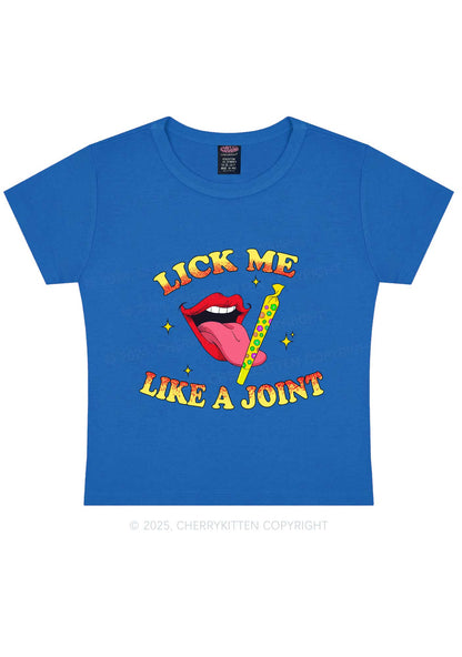 Lick Me Like A Joint Y2K Baby Tee Cherrykitten