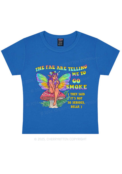 The Fae Smoke Y2K Baby Tee Cherrykitten