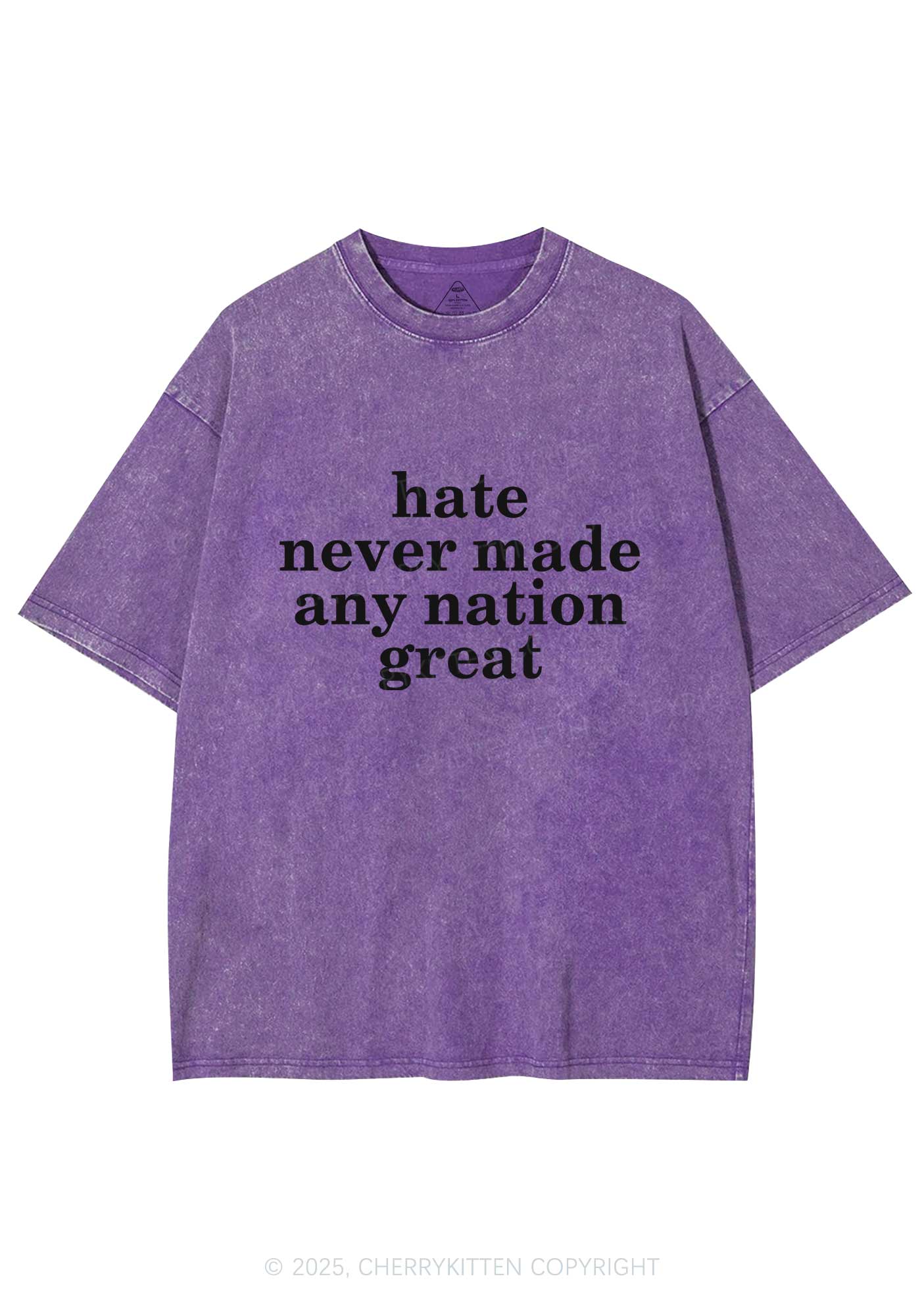 Hate Never Made Nation Great Y2K Washed Tee Cherrykitten