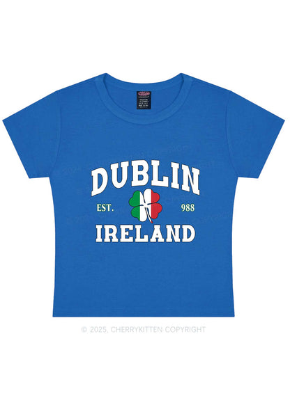 Dublin Ireland St Patricks Y2K Baby Tee Cherrykitten