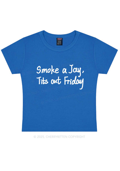 Smoke A Jay Y2K Baby Tee Cherrykitten