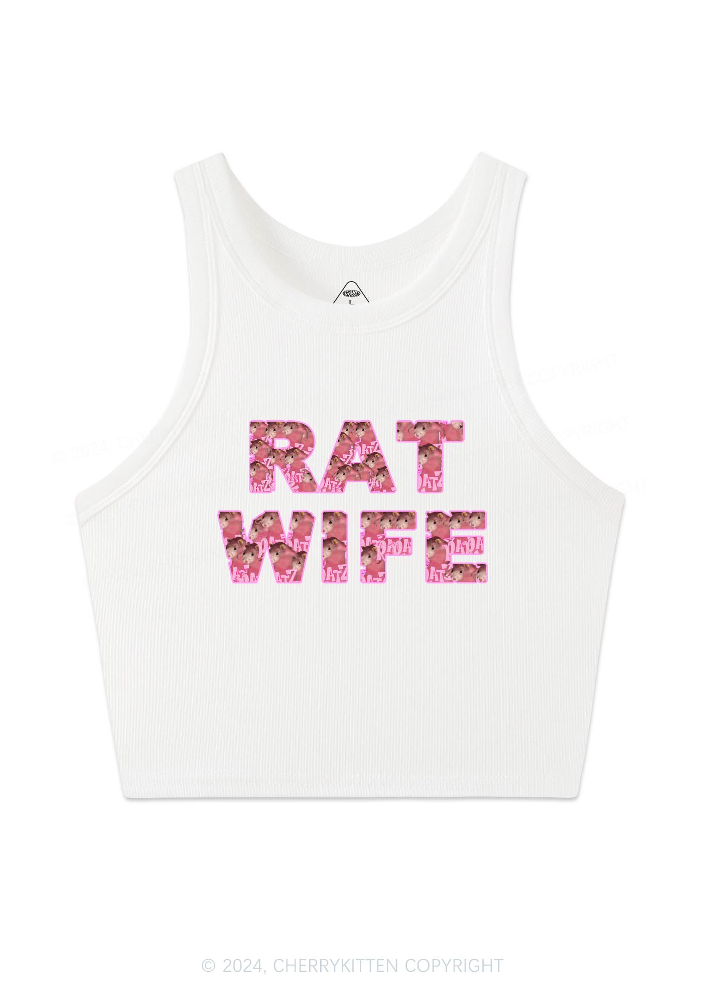 Rat Wife Y2K Crop Tank Top Cherrykitten