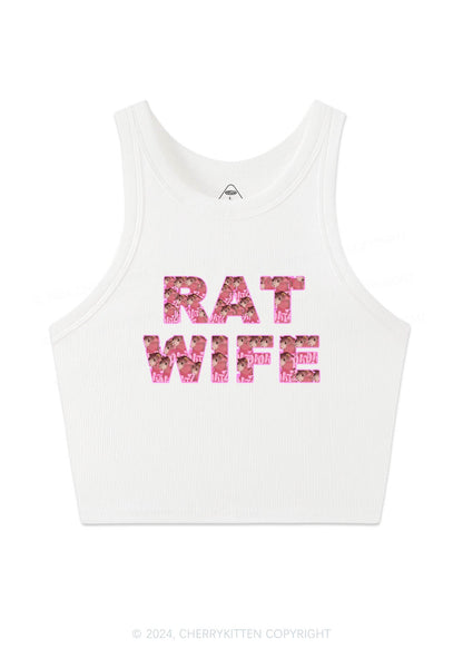 Rat Wife Y2K Crop Tank Top Cherrykitten