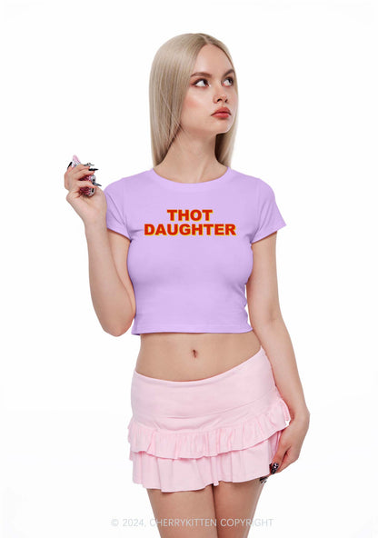 Thot Daughter Y2K Baby Tee Cherrykitten