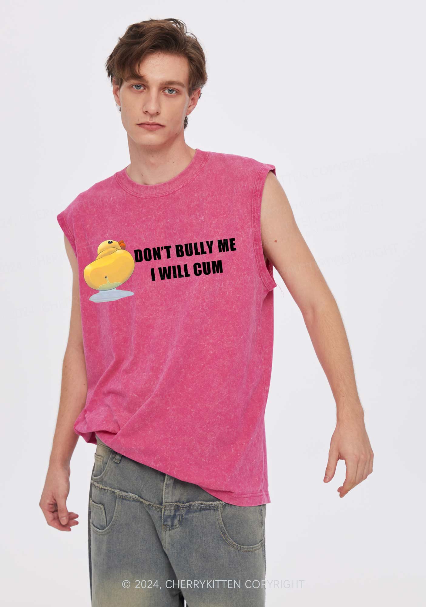 Don't Bully Duck Y2K Washed Tank Cherrykitten