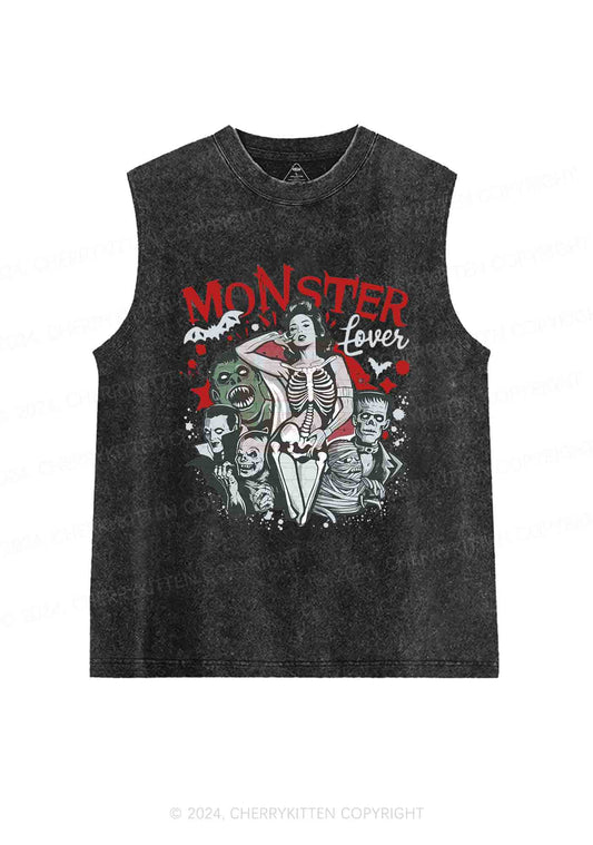 Halloween Monster Female Y2K Washed Tank Cherrykitten