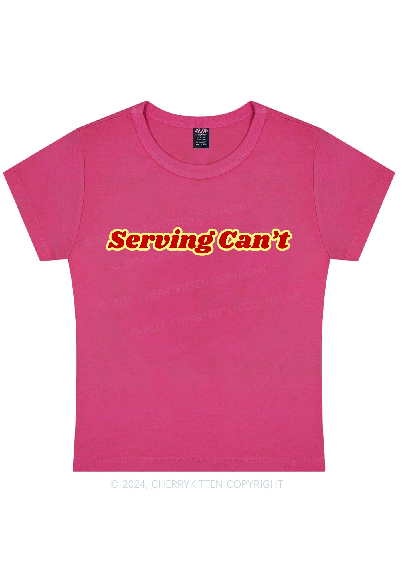 Serving Cant Y2K Baby Tee Cherrykitten