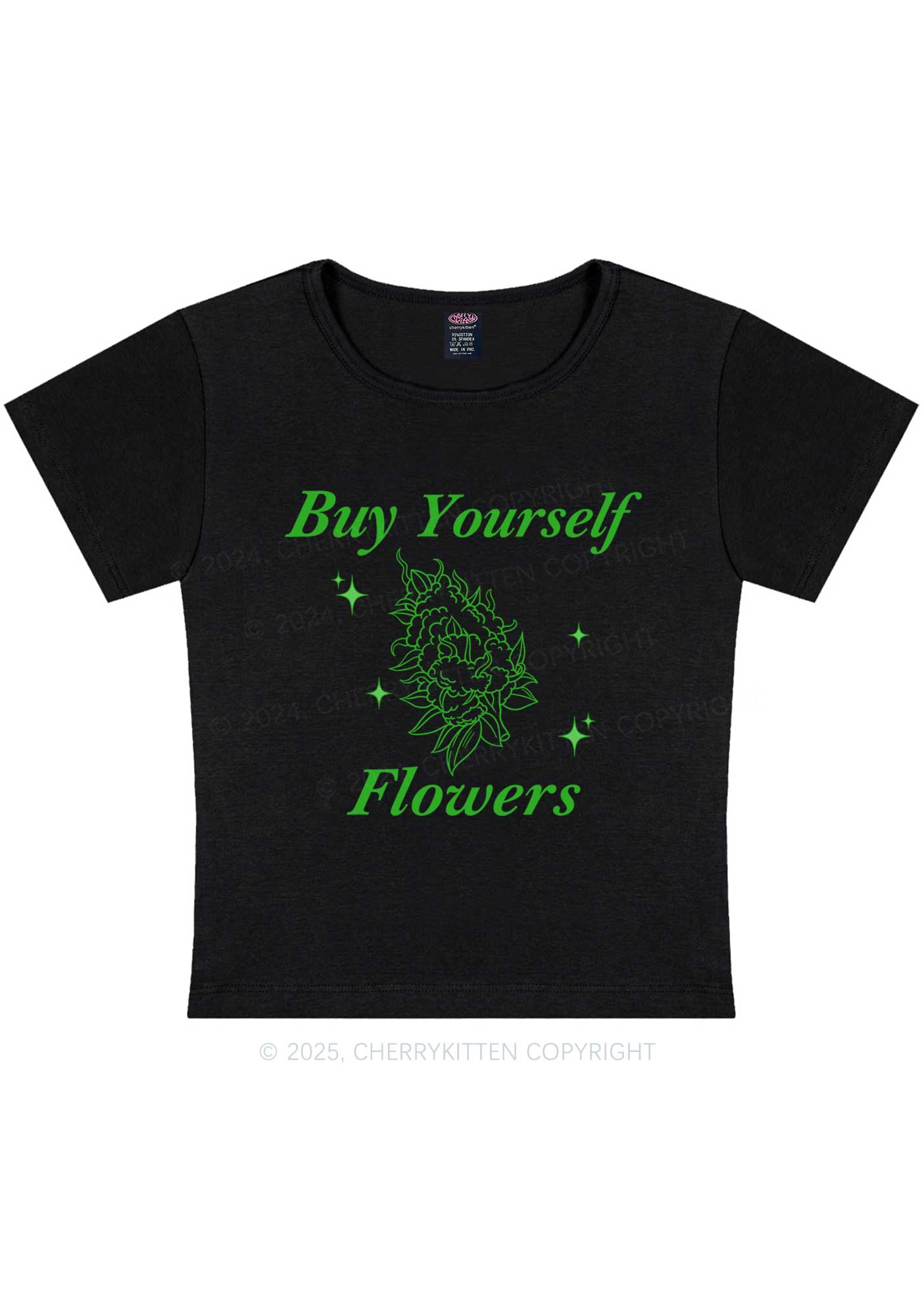 Buy Yourself Flowers Y2K Baby Tee Cherrykitten