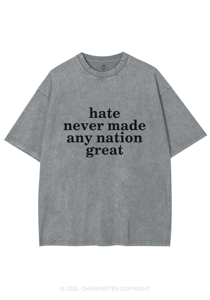 Hate Never Made Nation Great Y2K Washed Tee Cherrykitten