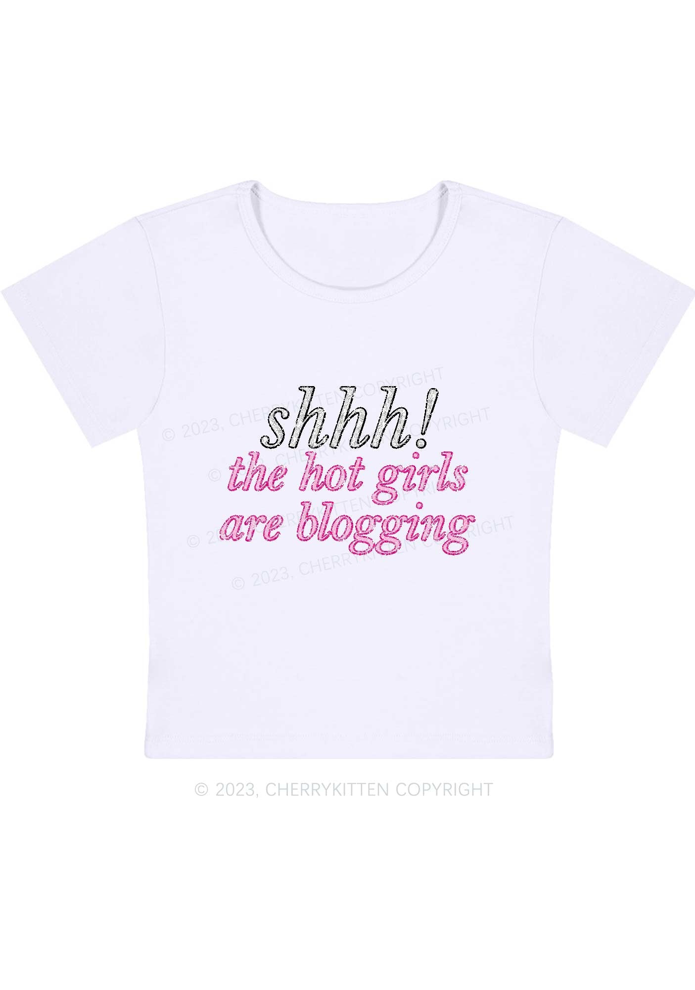 Curvy The Hot Girls Are Blogging Baby Tee Cherrykitten