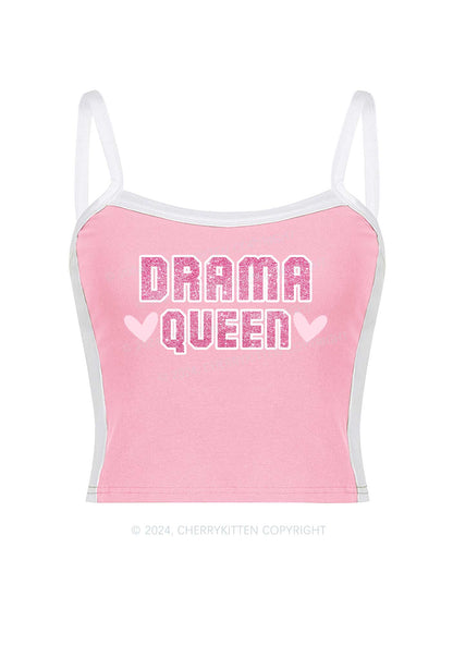 Drama Queen Y2K Color Block Crop Cami Top Cherrykitten