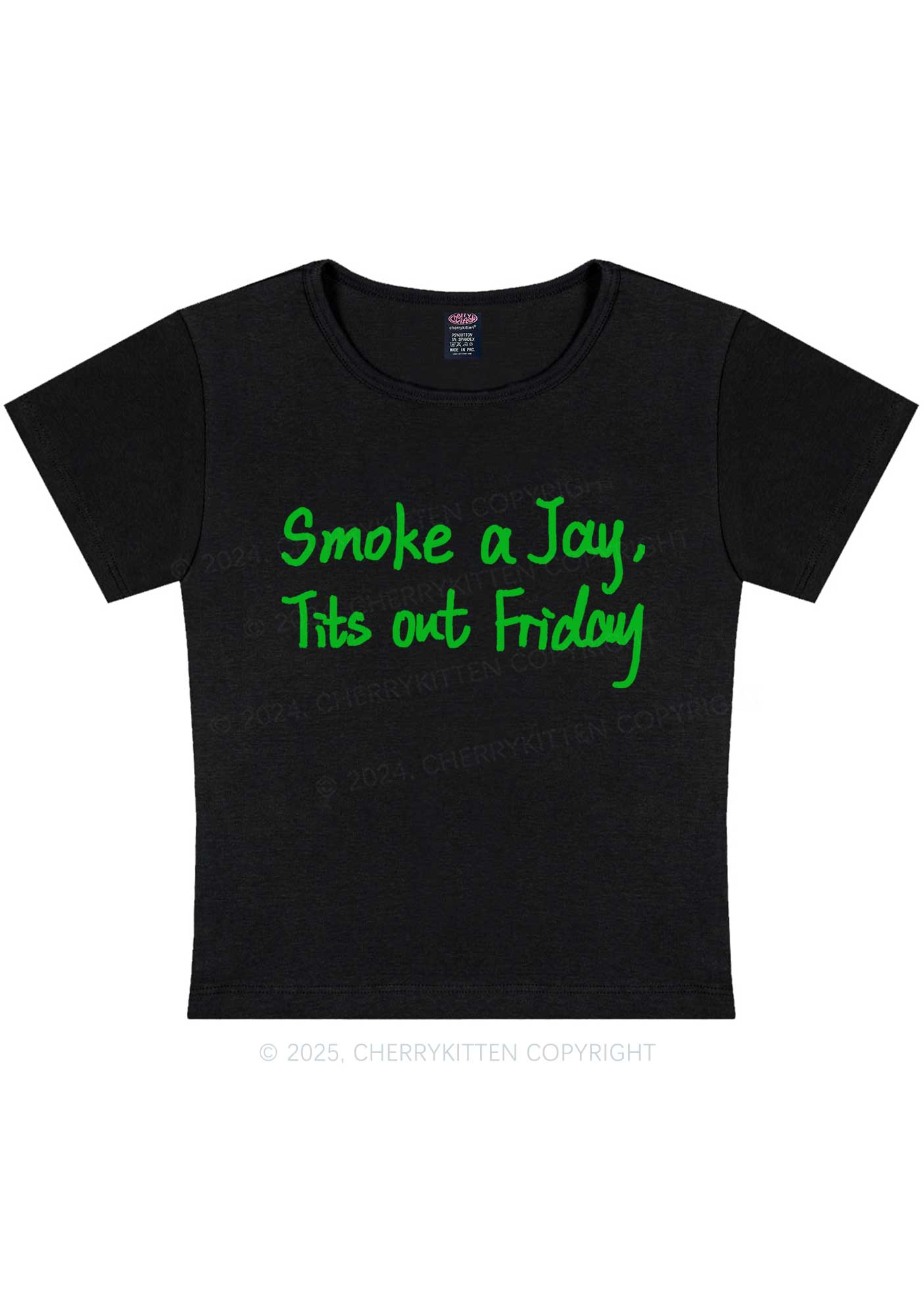 Smoke A Jay Y2K Baby Tee Cherrykitten