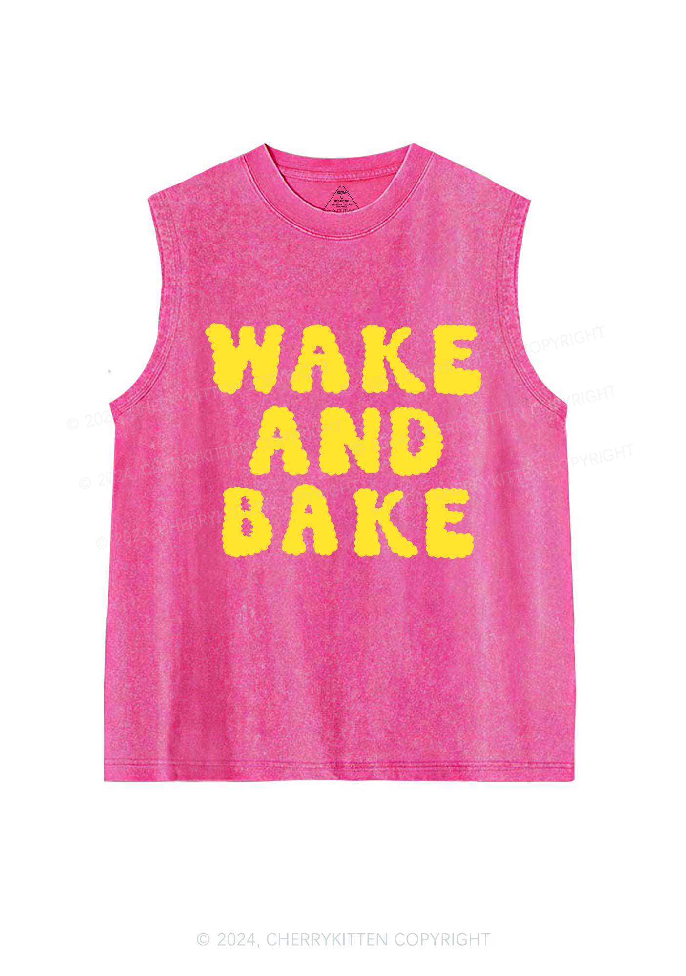 Wake And Bake Y2K Washed Tank Cherrykitten