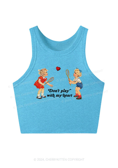 Don't Play With My Heart Y2K Crop Tank Top Cherrykitten