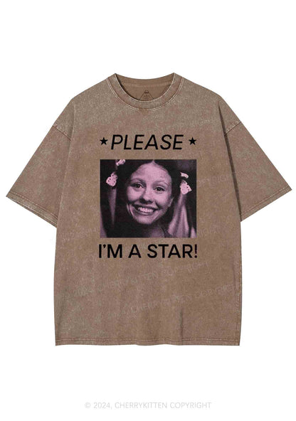 Halloween I'm A Star Y2K Washed Tee Cherrykitten