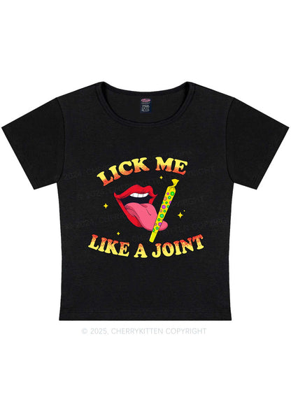 Lick Me Like A Joint Y2K Baby Tee Cherrykitten