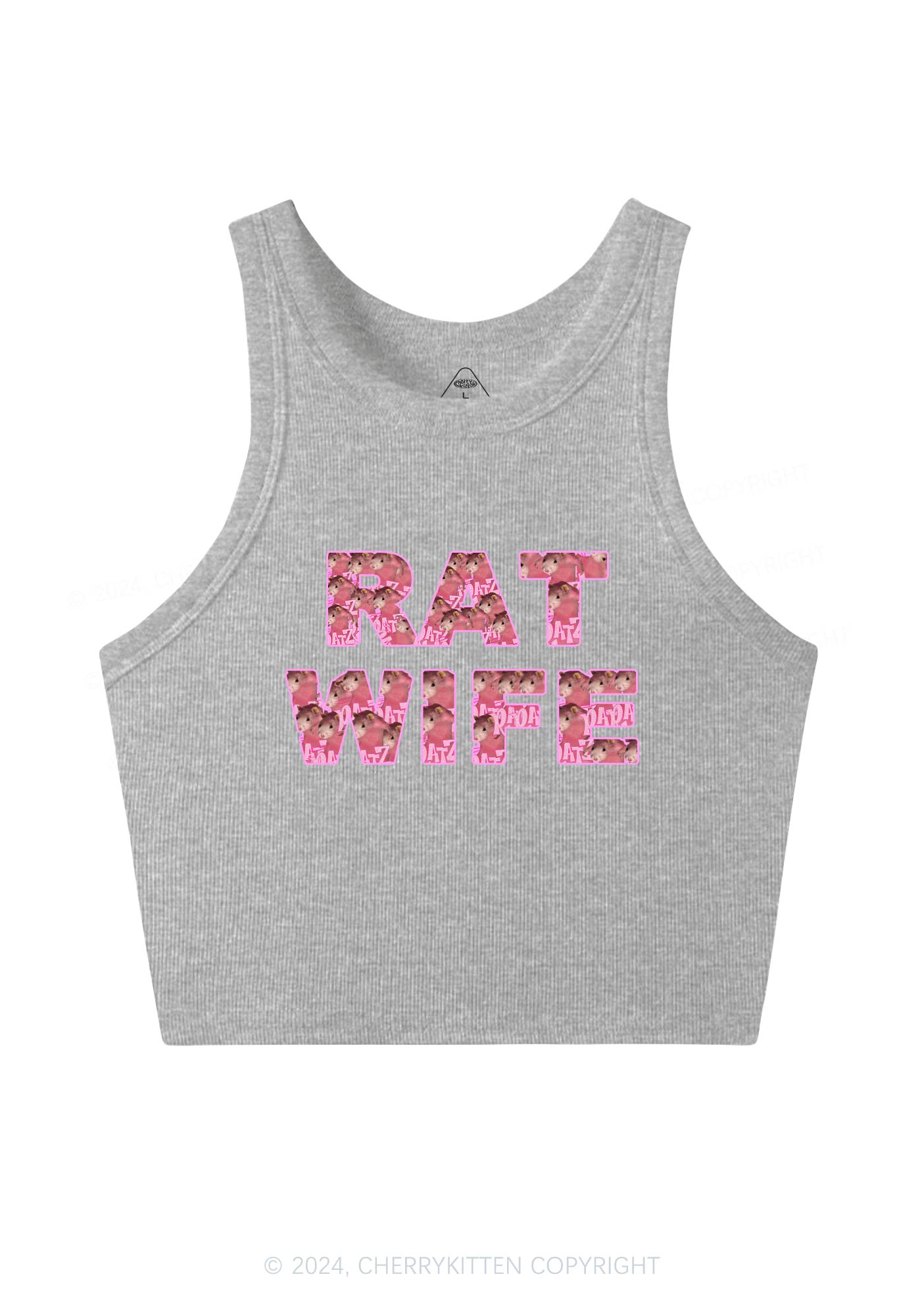 Rat Wife Y2K Crop Tank Top Cherrykitten