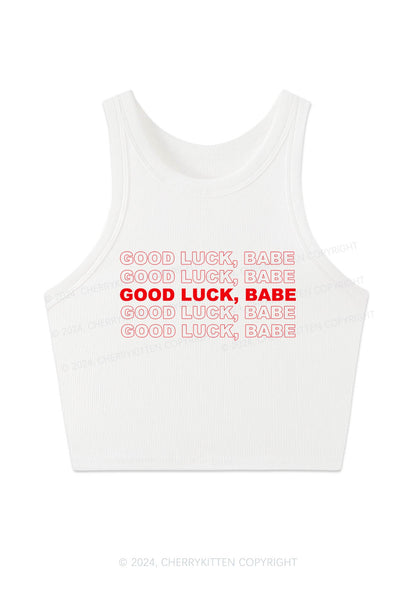 Good Luck Babe Crop Tank Top Cherrykitten