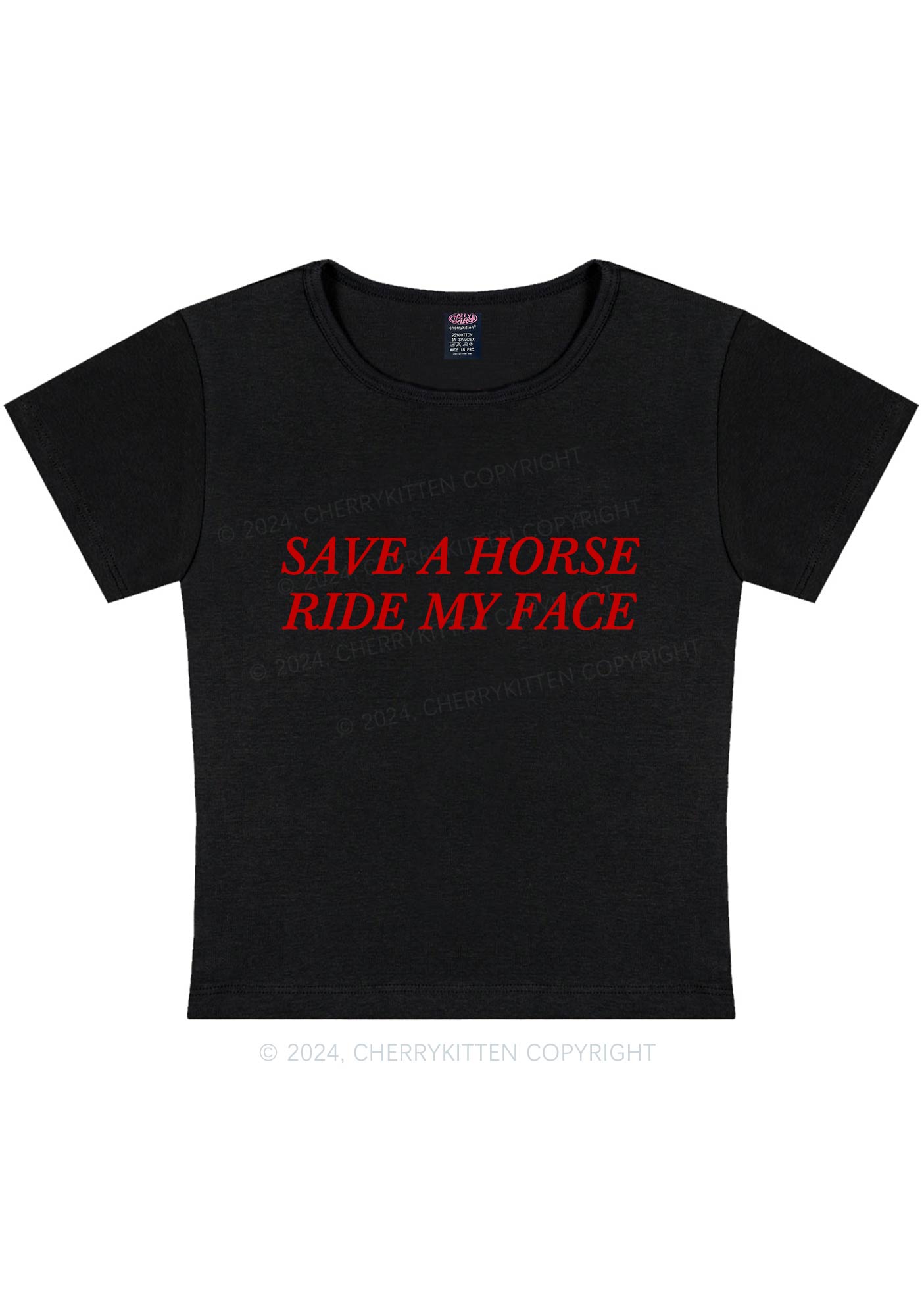 Ride My Face Y2K Baby Tee Cherrykitten