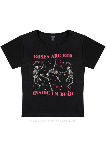 Inside Im Dead Y2K Valentine's Day Baby Tee Cherrykitten