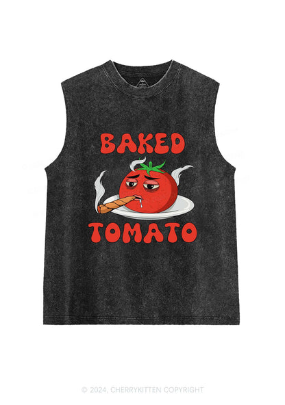 Baked Tomato Y2K Washed Tank Cherrykitten