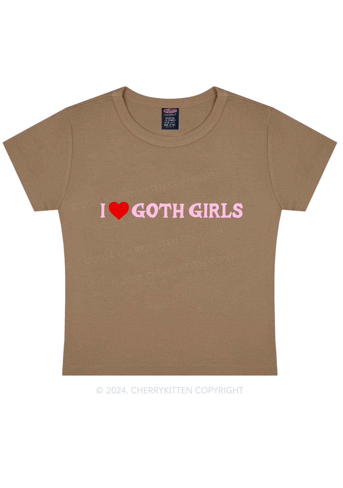 I Love Goth Girls Y2K Baby Tee Cherrykitten