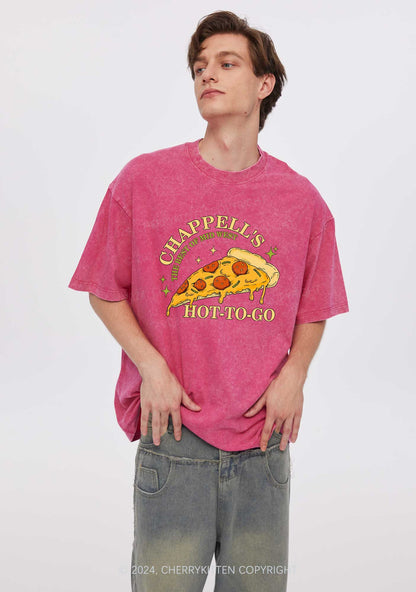 Hot To Go Pizza Y2K Washed Tee Cherrykitten