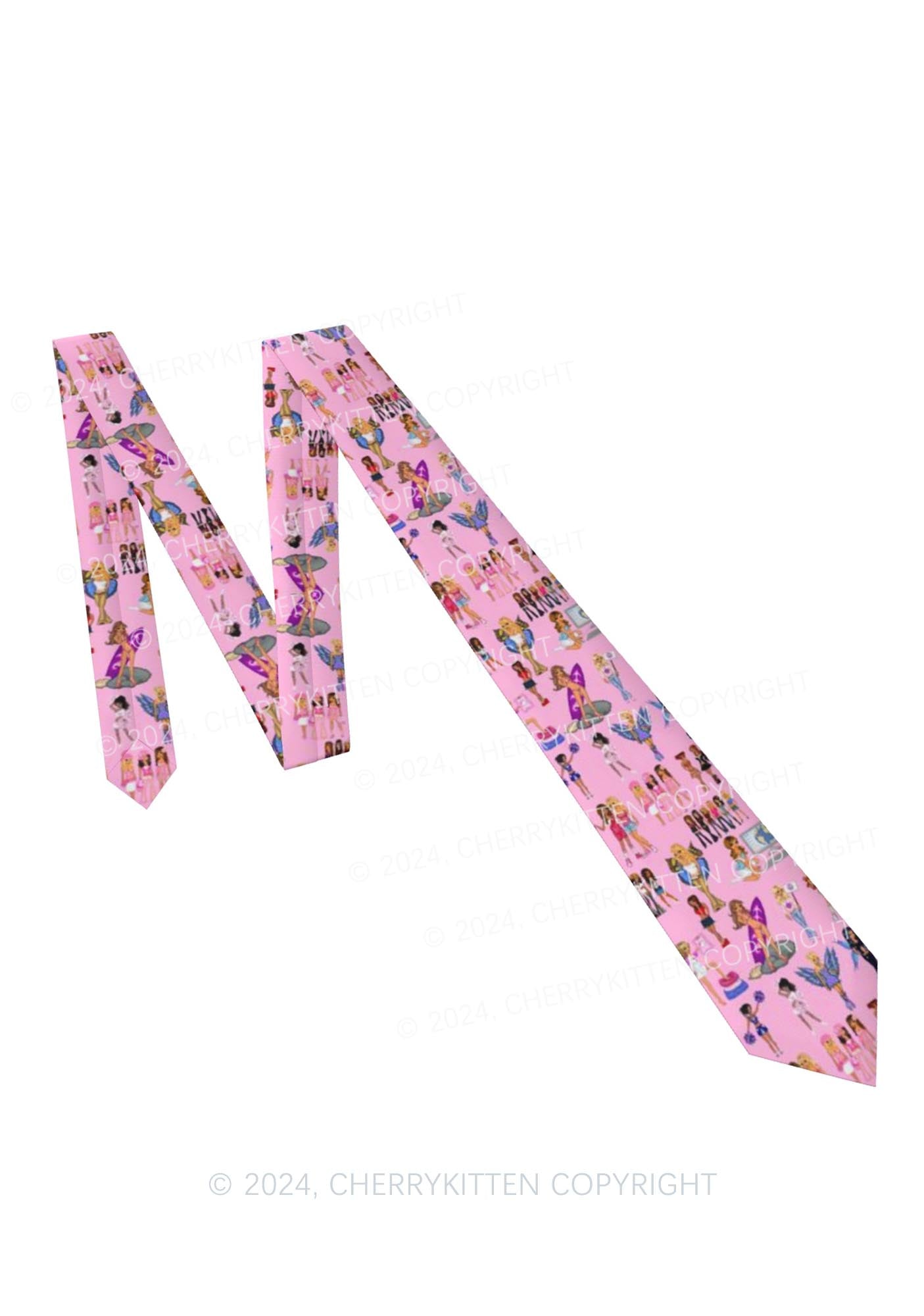 Pink Fairy Girls Y2K Necktie Cherrykitten