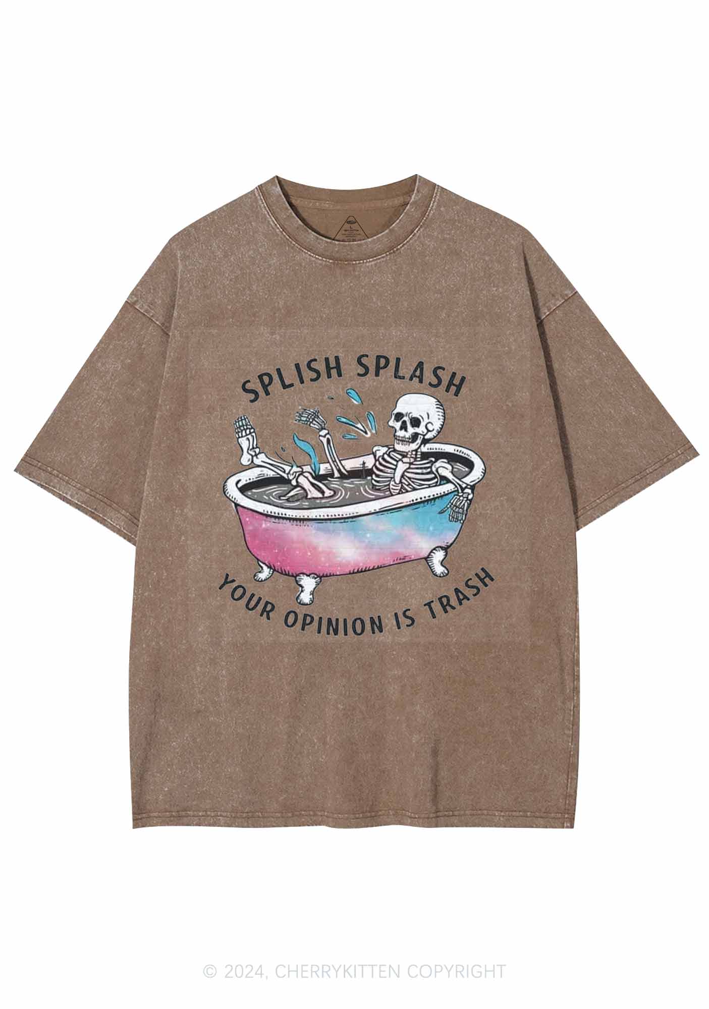 Halloween Splish Splash Y2K Washed Tee Cherrykitten