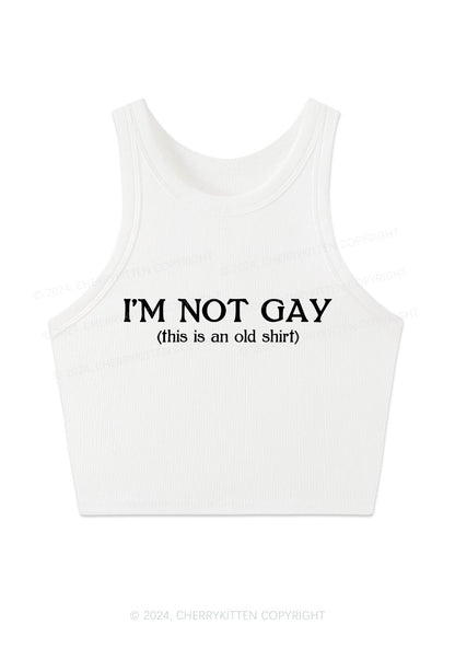 I'm Not Gay Y2K Crop Tank Top Cherrykitten