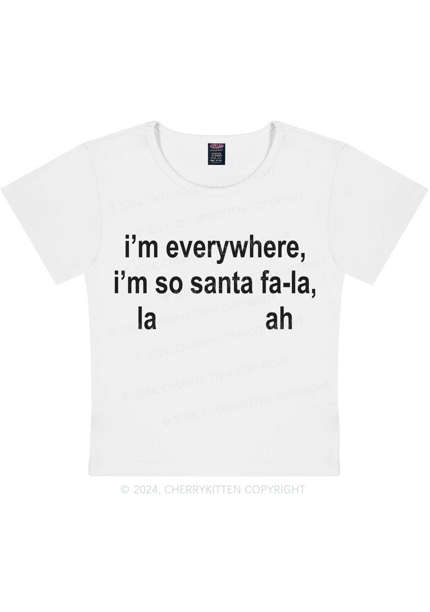 Christmas Im So Santa Y2K Baby Tee Cherrykitten