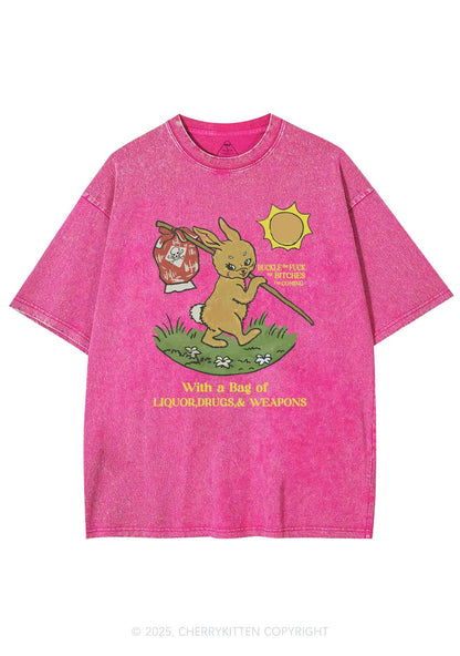 Bunny With A Bag Y2K Washed Tee Cherrykitten