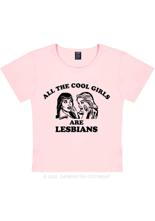 Cool Girls Lesbians Y2K Baby Tee Cherrykitten